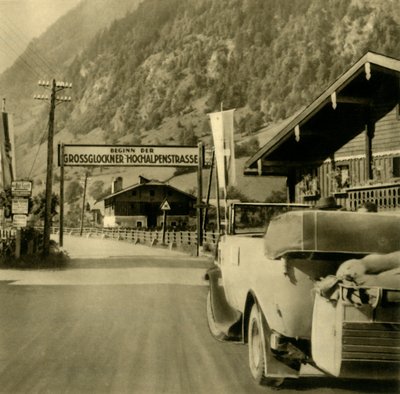 Inicio de la Carretera Alpina Alta de Grossglockner, Fusch an der Großglocknerstraße, Austria, c1935 de Unbekannt