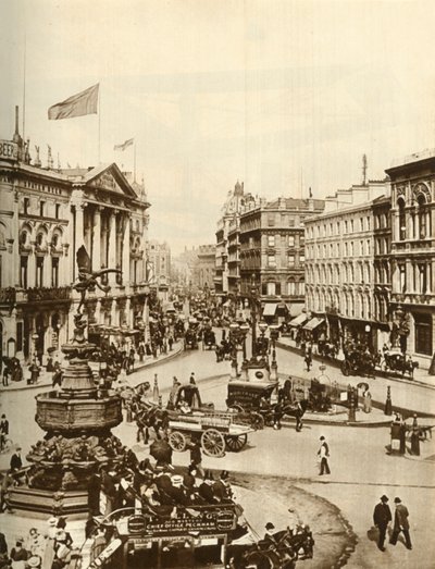 Estatua de Eros en Piccadilly Circus, Londres, c1910, 1935 de Unbekannt