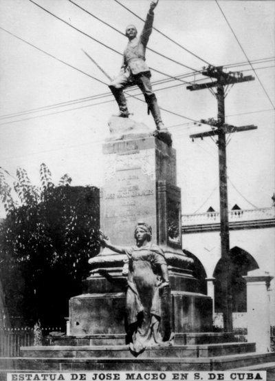 Estatua de José Maceo en Cuba, c. 1910 de Unbekannt