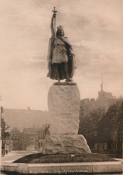Estatua del Rey Alfredo el Grande, Winchester, Hampshire, principios del siglo XX de Unbekannt