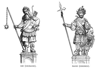 Estatuas de Gog y Magog Corineus, 1886 de Unbekannt