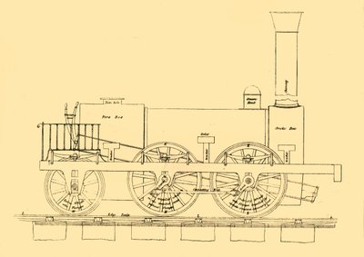 Locomotora de Stephenson de 1833, 1887 de Unbekannt