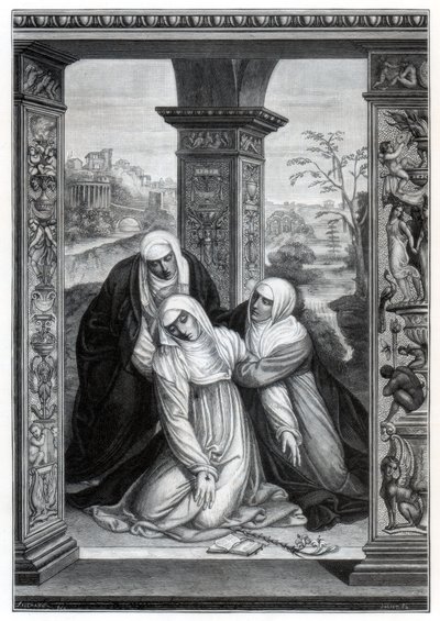 Estigmatización de Santa Catalina de Siena, 1870 de Unbekannt