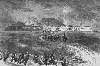 Asalto a los Fuertes de Takoo, c. 1880 de Unbekannt