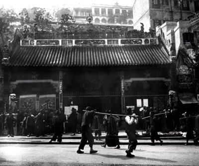 Escena callejera, Hong Kong, 1900 de Unbekannt