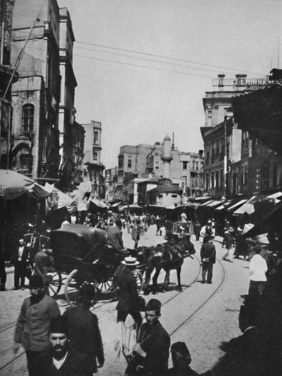 Escena callejera en Constantinopla, 1913 de Unbekannt