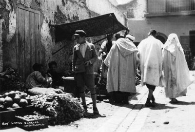 Escena de calle, Casablanca, Marruecos, c1920s-c1930s de Unbekannt