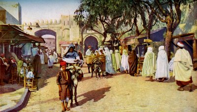 Escena callejera, Kairouan, Túnez, c1924 de Unbekannt