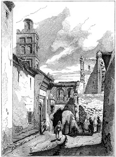Vista de la calle en Tlemcen, Argelia, c. 1890 de Unbekannt