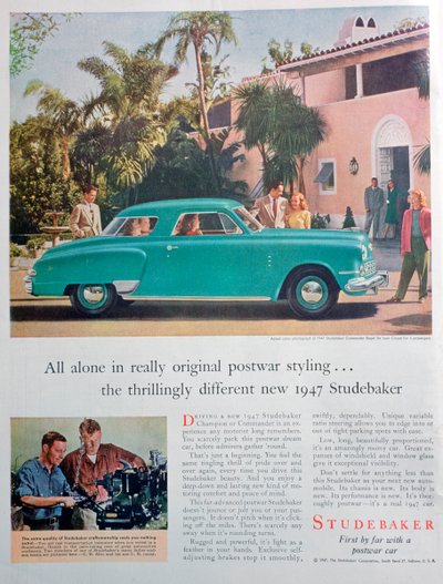 Anuncio de coche Studebaker, 1947 de Unbekannt