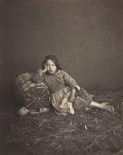 Estudio de una joven campesina, c. 1860 de Unbekannt