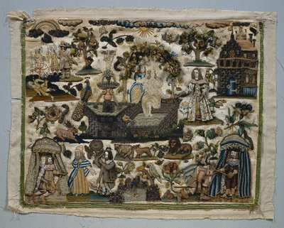 Panel de bordado: Historia de David y Betsabé, 1658 de Unbekannt
