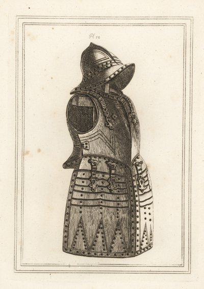 Traje de armadura de morrión negro o arcabuz de Unbekannt