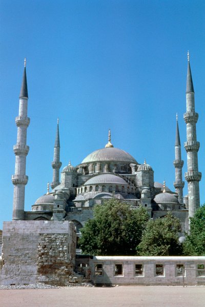 Mezquita del Sultán Ahmed, Mezquita Azul, elevación norte, Estambul, Turquía de Unbekannt
