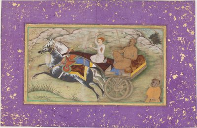 Sultán Salim en un carruaje, ca. 1603 de Unbekannt