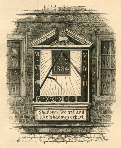 Reloj de sol en el Templo, 1885, 1897 de Unbekannt