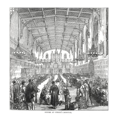 Cena en el Hospital de Cristo, 1878 de Unbekannt