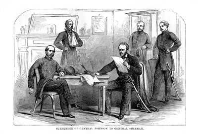 Rendición del General Johnston al General Sherman, 26 de abril de 1865, 1872 de Unbekannt