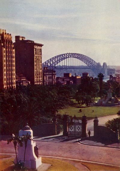 Puente del puerto de Sídney desde la ciudad, c. 1948 de Unbekannt