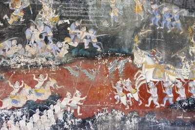 Pagoda de Plata, mural del Reamker, Phnom Penh, Camboya de Unbekannt