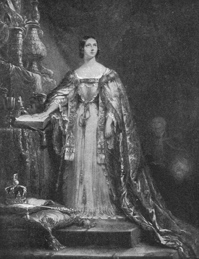 Tomando el juramento para mantener la fe protestante en su coronación, 28 de junio de 1838, 1901 de Unbekannt