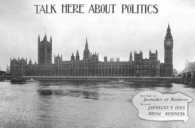 Habla aquí sobre política - Anuncio de tintas Jaeneckes, 1909 de Unbekannt