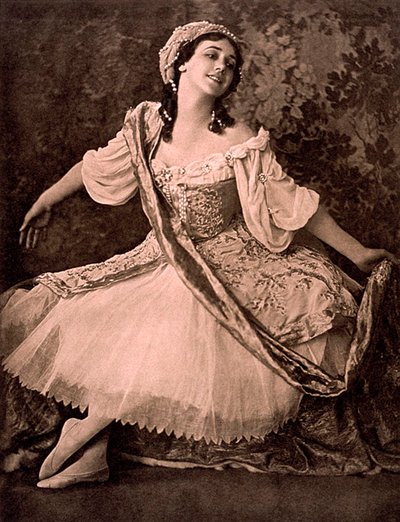 Tamara Karsavina, bailarina rusa, en el ballet Le Pavillon d