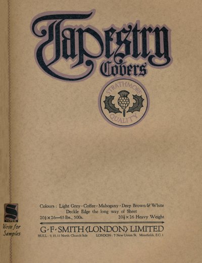 Cubiertas de tapicería - Anuncio de G. F. Smith London Limited, 1919 de Unbekannt