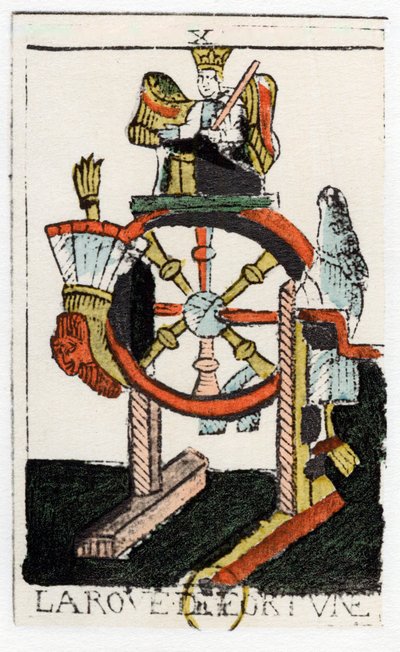 Carta del Tarot de La Rueda de la Fortuna, Tarot de Noblet, siglo XVII de Unbekannt