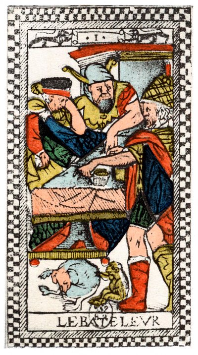 Carta del tarot del Juglar o Charlatán, Tarot parisino, 1500 de Unbekannt