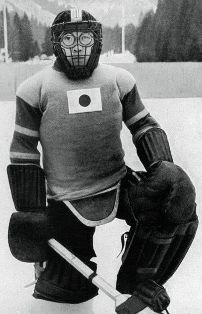 Teiji Homna, equipo de hockey sobre hielo de Japón, Juegos Olímpicos de Invierno, Garmisch-Partenkirchen, Alemania, 1936 de Unbekannt