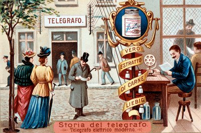 Oficina de telégrafos, c1900 de Unbekannt