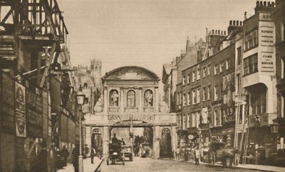 Temple Bar: El límite de la ciudad en el Strand en el año 1878, c1935 de Unbekannt