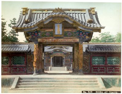 Puerta del templo, Shiba, Tokio, Japón, principios del siglo XX de Unbekannt