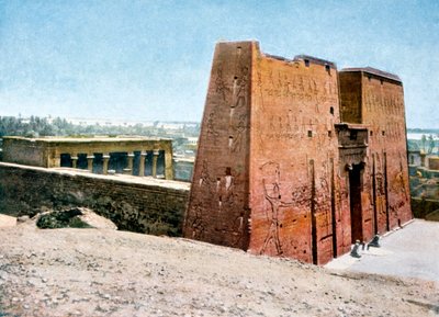 Templo de Horus, Edfu, Egipto, siglo XX de Unbekannt