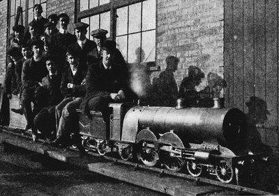 Prueba de una locomotora Atlántica en miniatura en Northampton, 1926 de Unbekannt