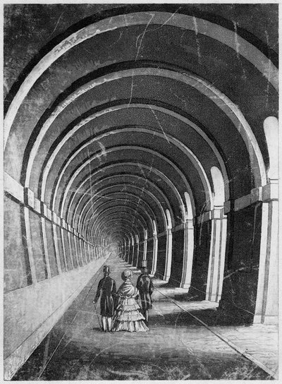 Túnel del Támesis, Londres, mediados del siglo XIX de Unbekannt