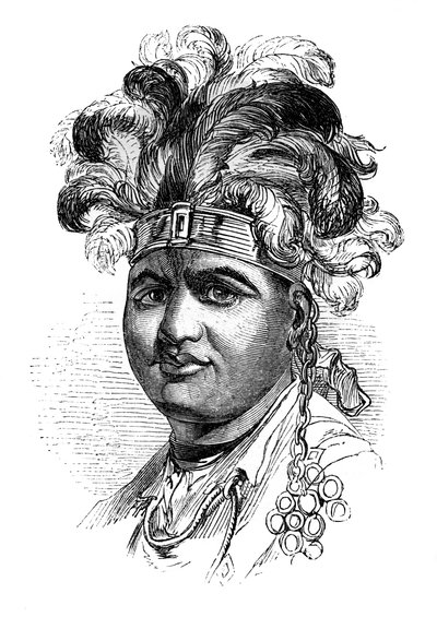 Thayendaneega, un jefe mohawk, 1848 de Unbekannt