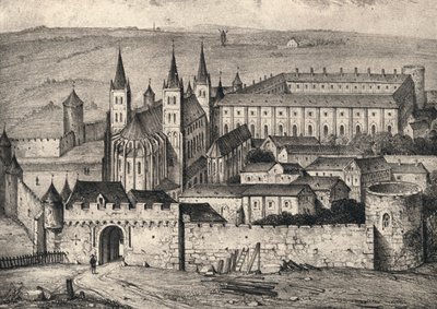 La abadía de Saint Germain-des-Prés en el siglo XIV, 1915 de Unbekannt