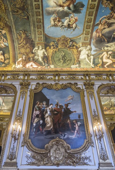 El rapto de Helena por Paris, copia de los talleres del Louvre de Unbekannt