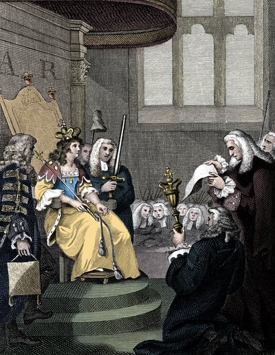 El Acta de Unión entre Inglaterra y Escocia leída ante la Reina Ana, 1826 de Unbekannt