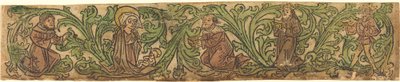 La Adoración de los Magos en un borde, c. 1480 de Unbekannt