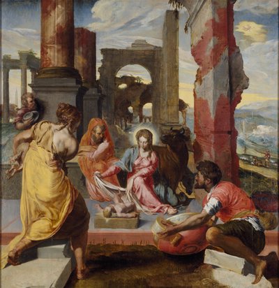 La adoración de los pastores, c. 1560-1570 de Unbekannt