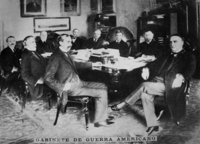 El gabinete de guerra estadounidense, 1898 de Unbekannt