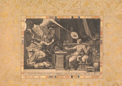 La Anunciación, Folio del Álbum Bellini, ca. 1600 de Unbekannt