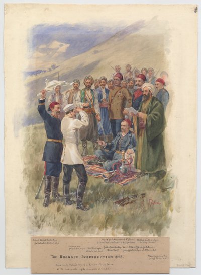 El Levantamiento de Abril de 1878. Negociaciones en el cuartel general de los insurgentes, 1878 de Unbekannt