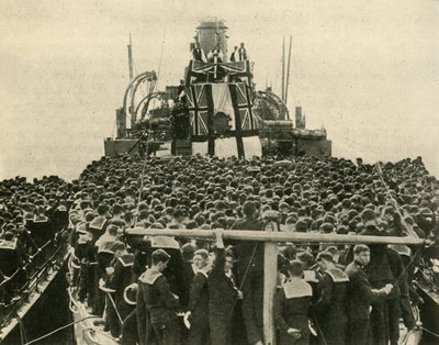 El arzobispo de York visita a los marineros británicos de la Royal Navy, Primera Guerra Mundial, 1914, c1920 de Unbekannt