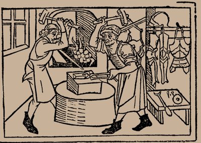 El arte de la herrería. De Speculum Vitae Humanae por Rodericus Zamorensis, 1479 de Unbekannt