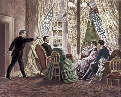 El asesinato de Abraham Lincoln, 1865 de Unbekannt