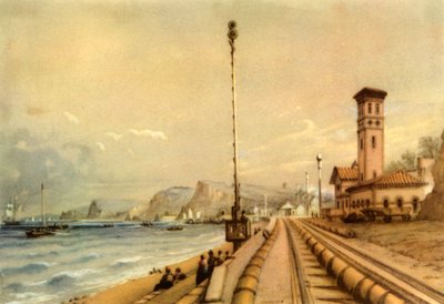 El ferrocarril atmosférico en Dawlish de Unbekannt